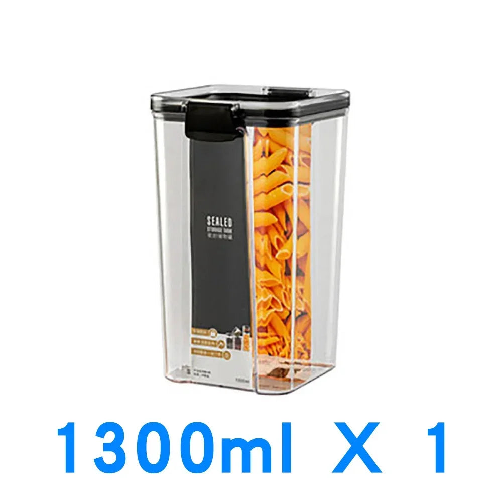 Food Storage Kitchen Containers Plastic Box Jars for Bulk Cereals Kitchen Organizers for Pantry Organizer Jars with Lid Home Set
